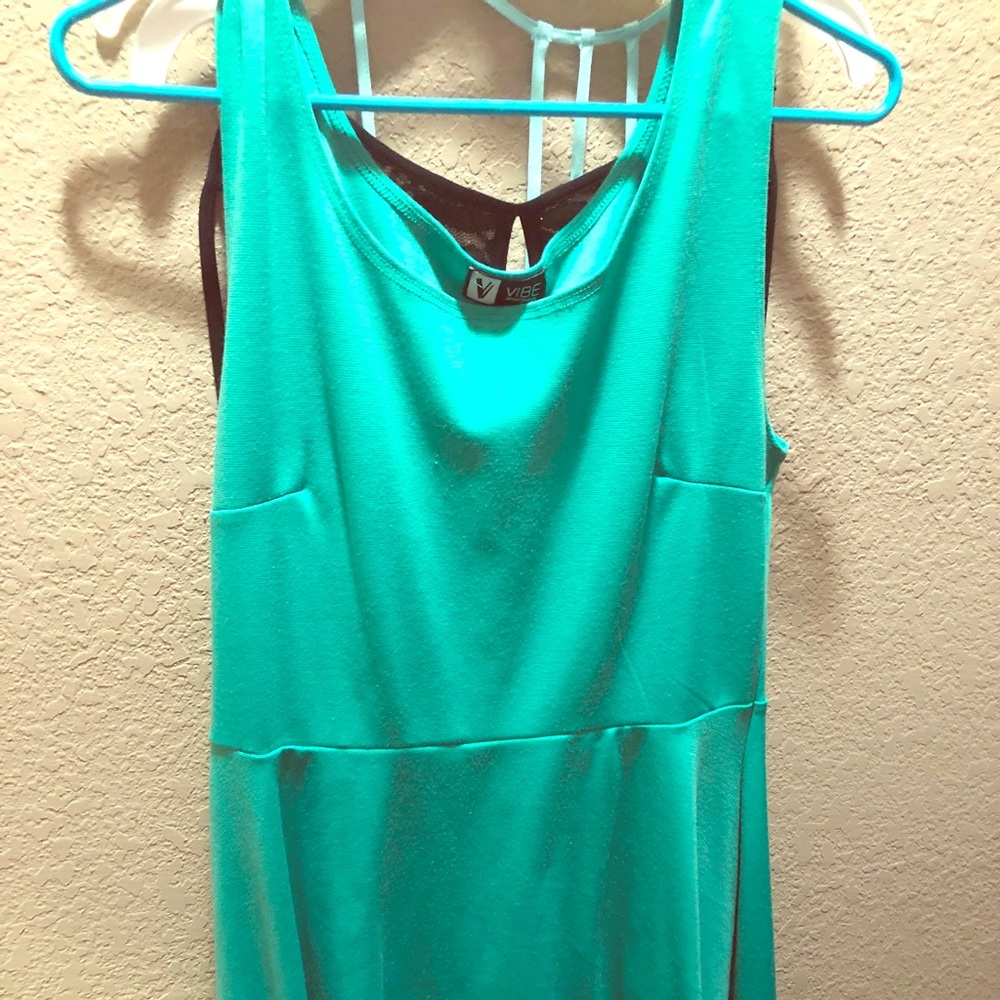 Teal skater dress